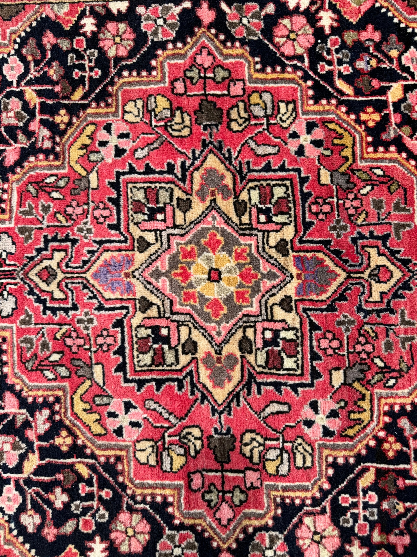 Vintage Jozan Sarouk, double wefts, handspun wool 160x100 cm | Rug# 11025