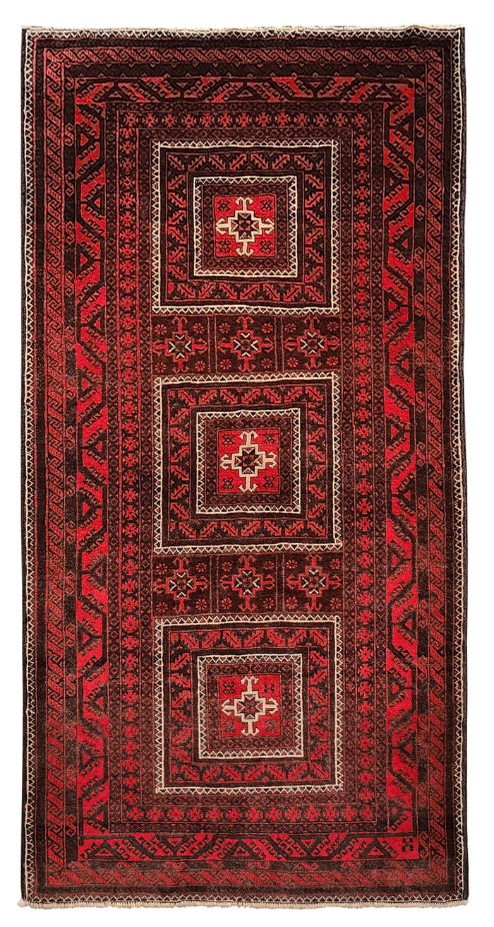 Vintage Nomadic Balouch, Persia 220x120 cm | Rug# 6614