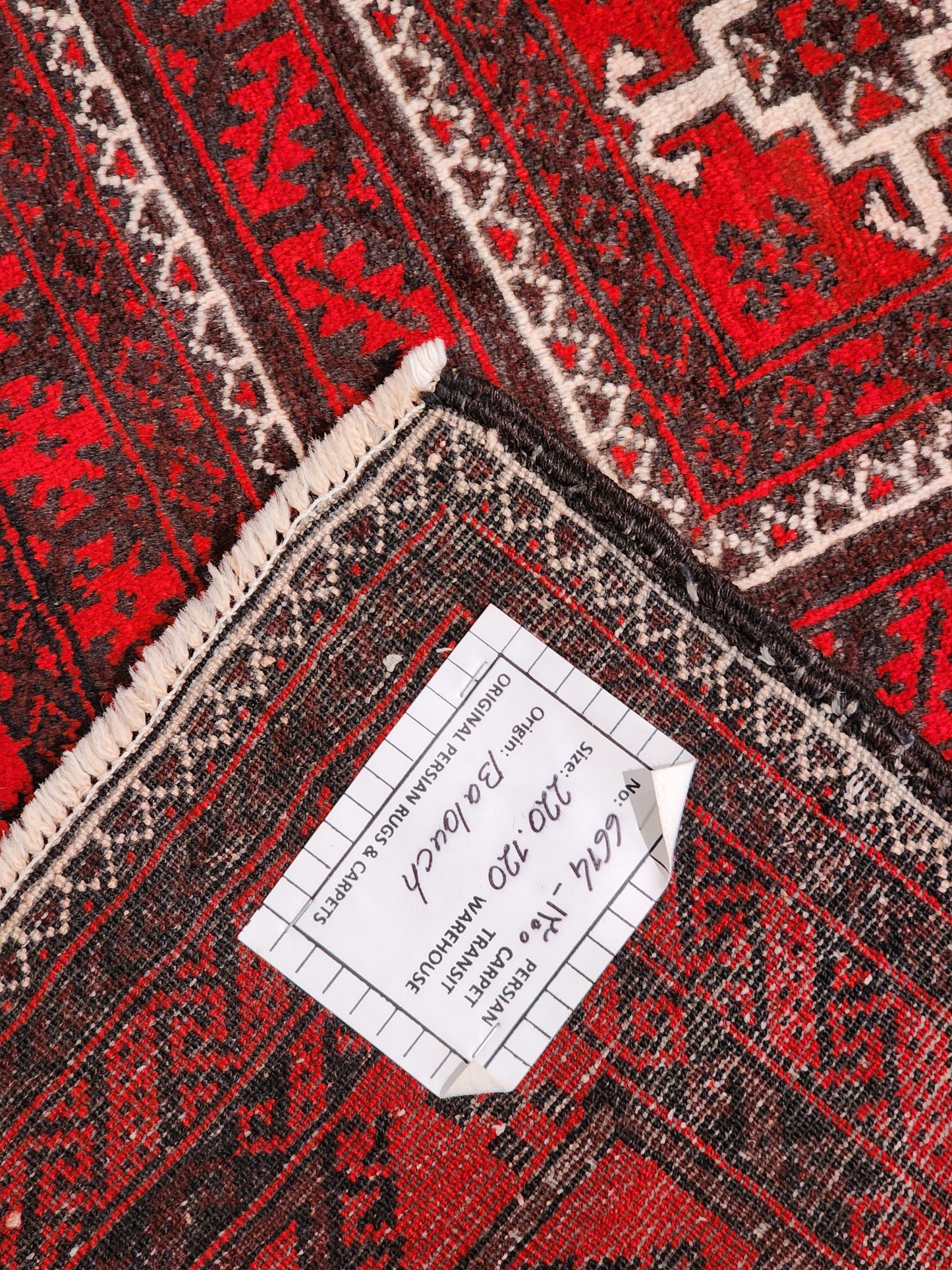 Vintage Nomadic Balouch, Persia 220x120 cm | Rug# 6614