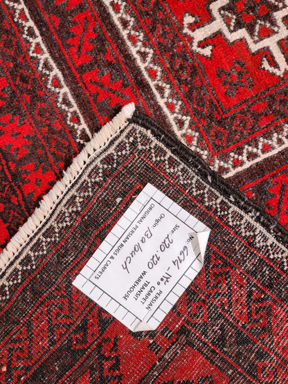 Vintage Nomadic Balouch, Persia 220x120 cm | Rug# 6614