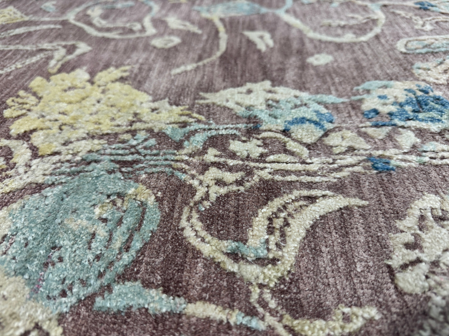 Hand knotted Transitional classic rug, wool and pure silk pile  303x219cm | Rug# 31843