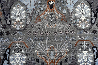 Transitional Garous, 100% handspun Gazi wool pile 202x243cm | Rug# 31998