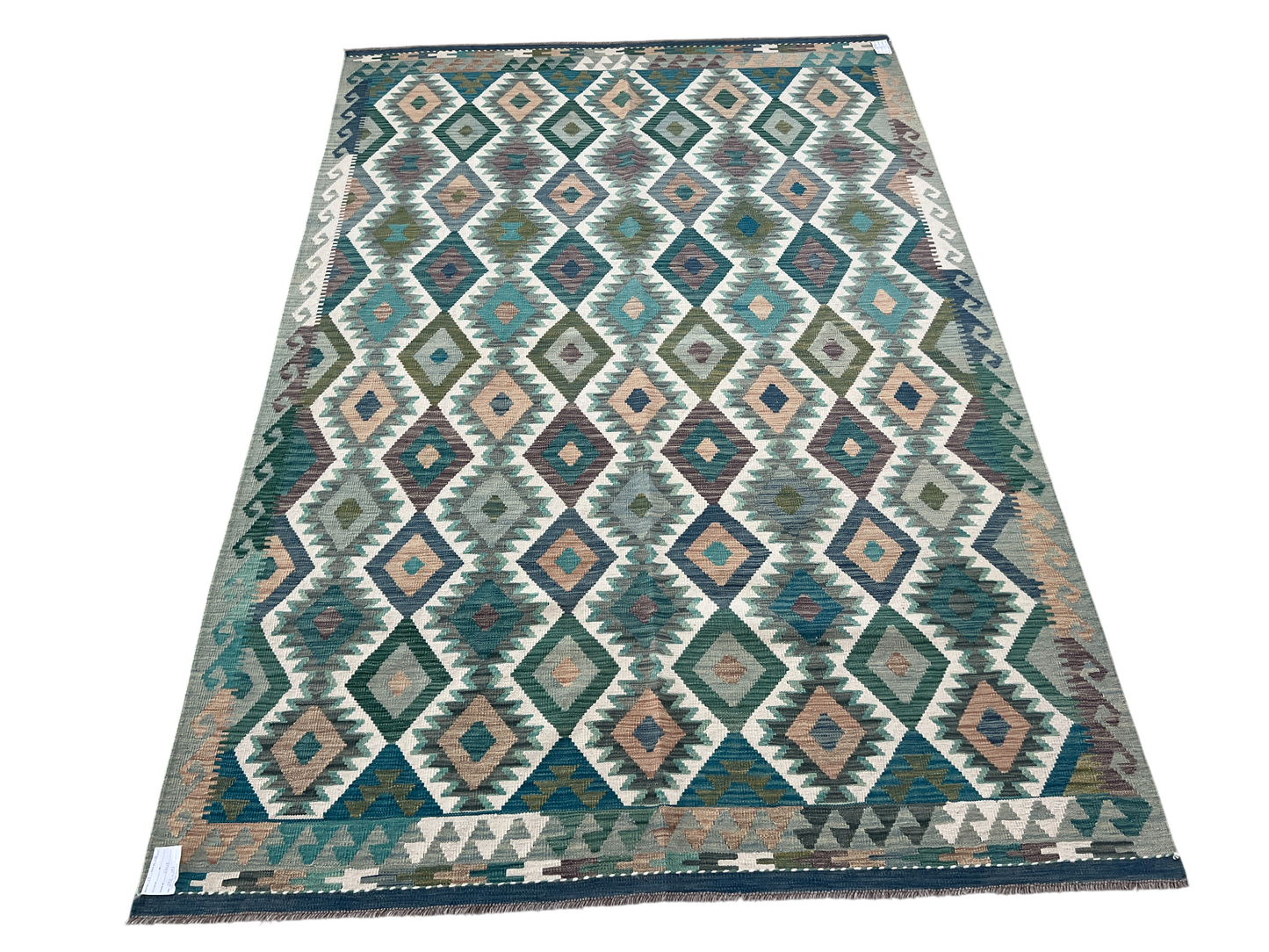 Flat-weave Maimaneh kilim, vegetable dyes, HSW, Afghan  297x199cm | Rug# 27419