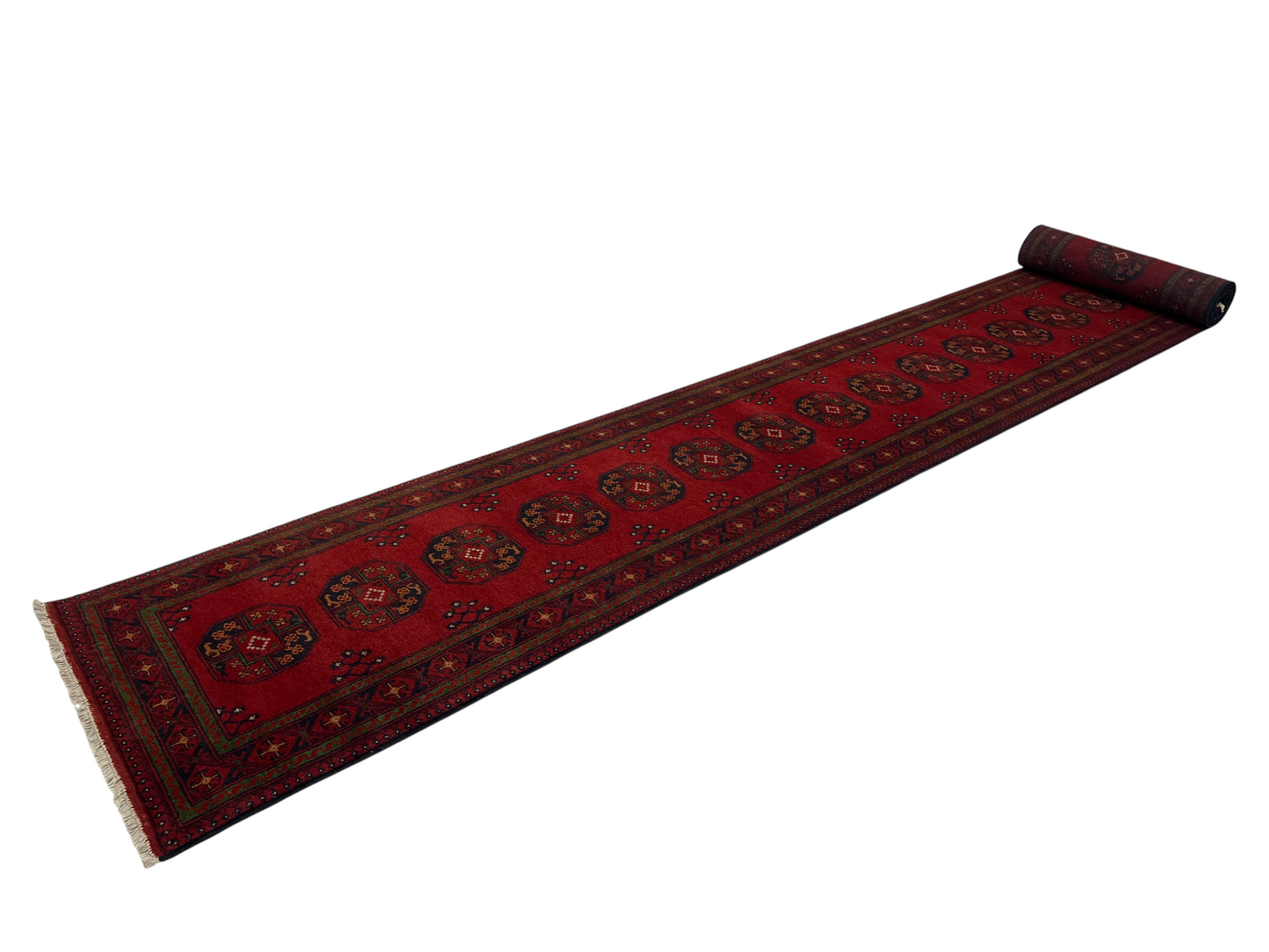 Ersari weave Afghan runner Dolatabad design 692x83cm | Rug# 27281
