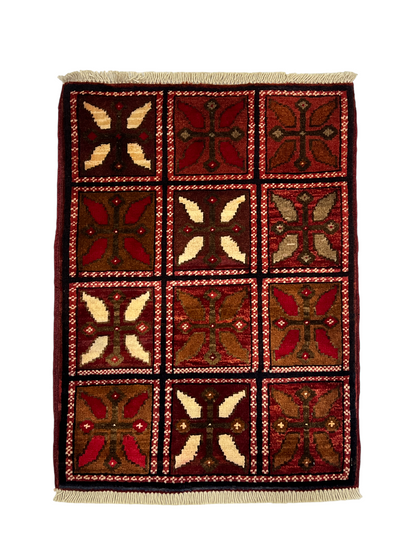Turkmen sampler rug, wool pile, Afghan 60x40cm | Rug# 27359 (sold)