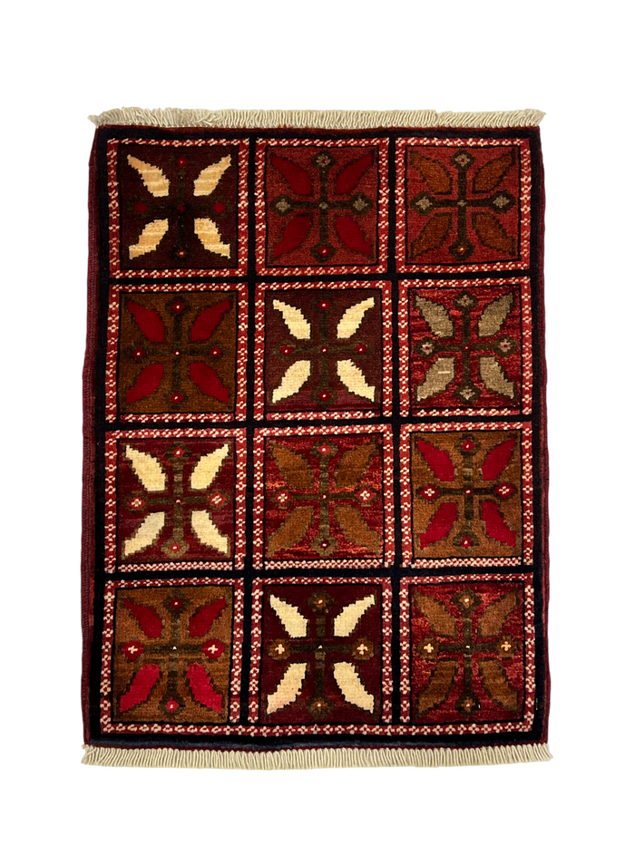 Turkmen sampler rug, wool pile, Afghan 60x40cm | Rug# 27359