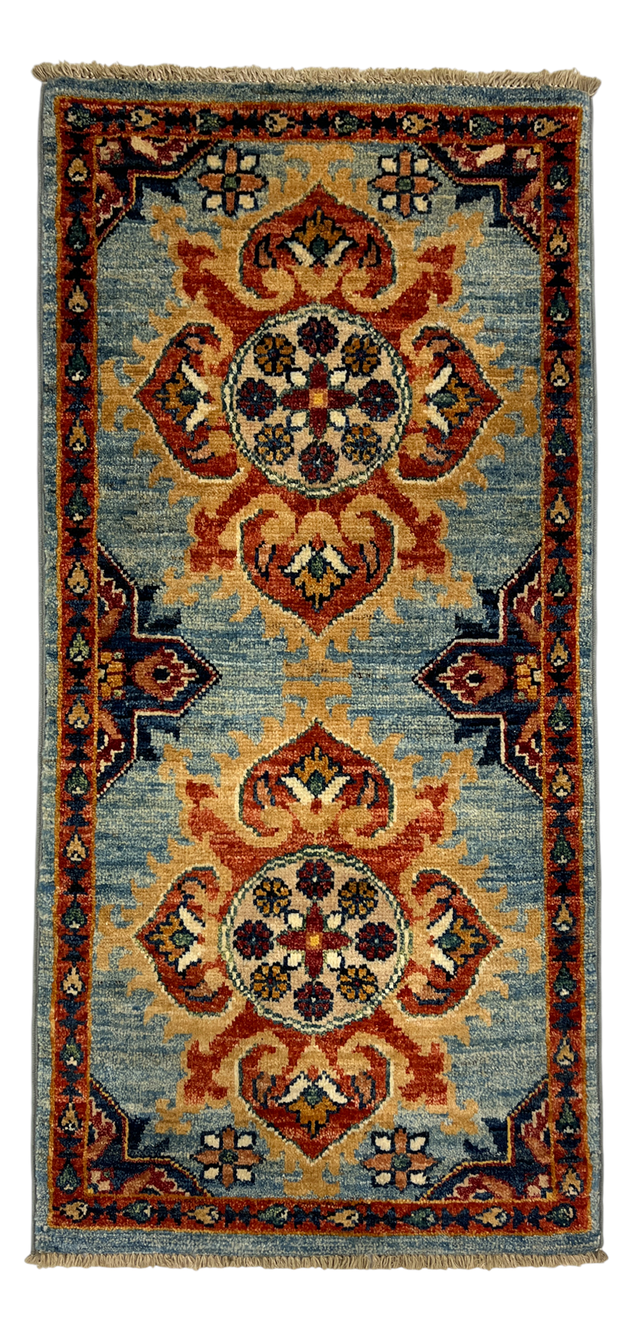 Turkmen-weave wool pile, HSW, Afghan 102x50cm | Rug# 27406