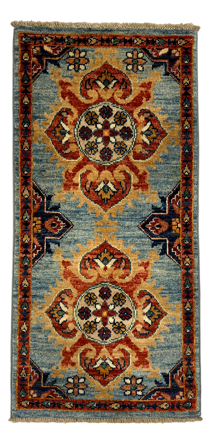 Turkmen-weave wool pile, HSW, Afghan 102x50cm | Rug# 27406