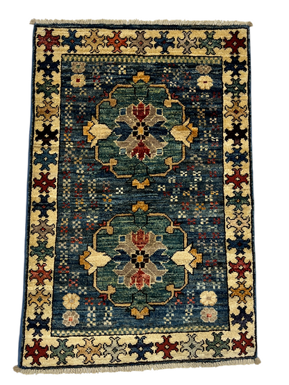 Turkmen-weave sampler rug, wool pile, HSW, Afghan 87x58cm | Rug# 27386