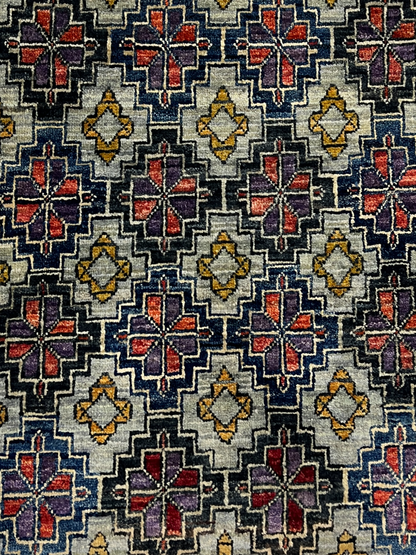Turkmen-weave sampler rug, wool pile, HSW, Afghan 95x60cm | Rug# 27393
