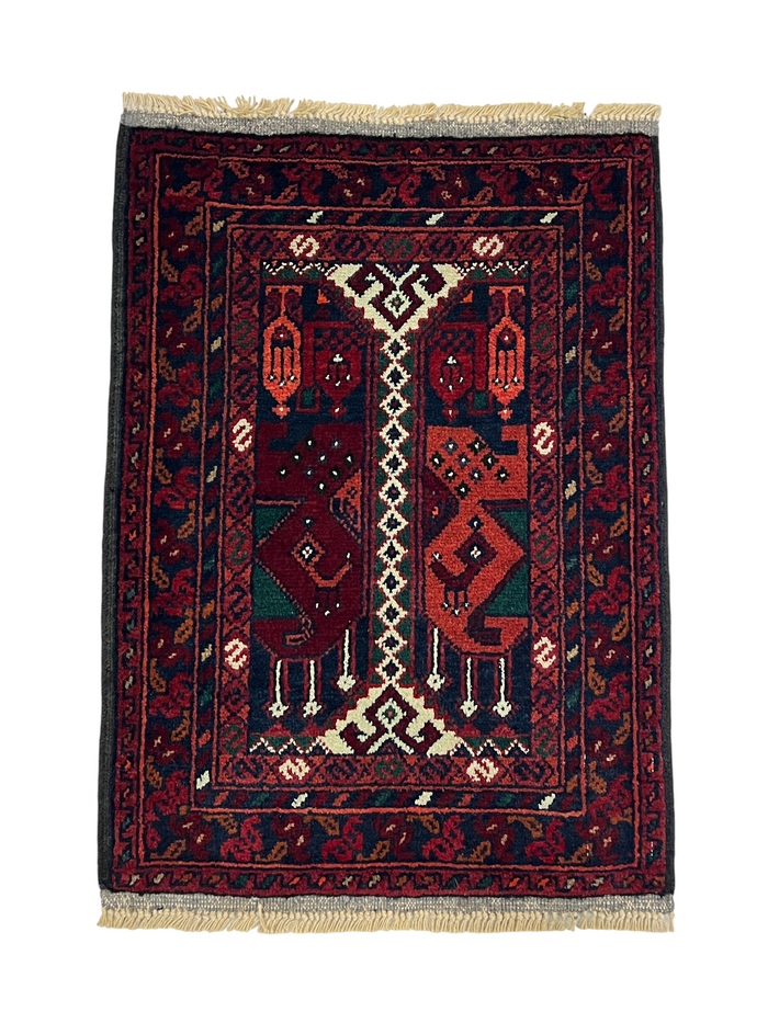 Ersari sampler rug, wool pile, Afghan 60x40cm | Rug# 27360