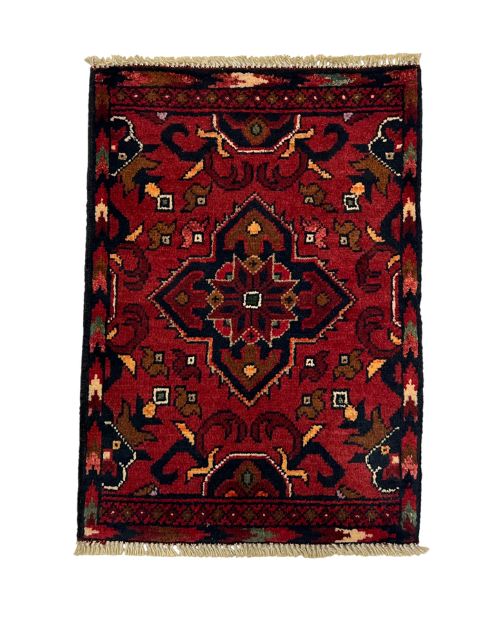 Kondooz sampler rug, wool pile, Afghan 60x40cm | Rug# 27363