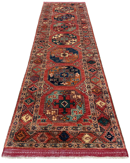 Custom-Made Ersari-Turkmen weave, woven in Khiva-Uzbekistan 300x86cm | Rug# 27516