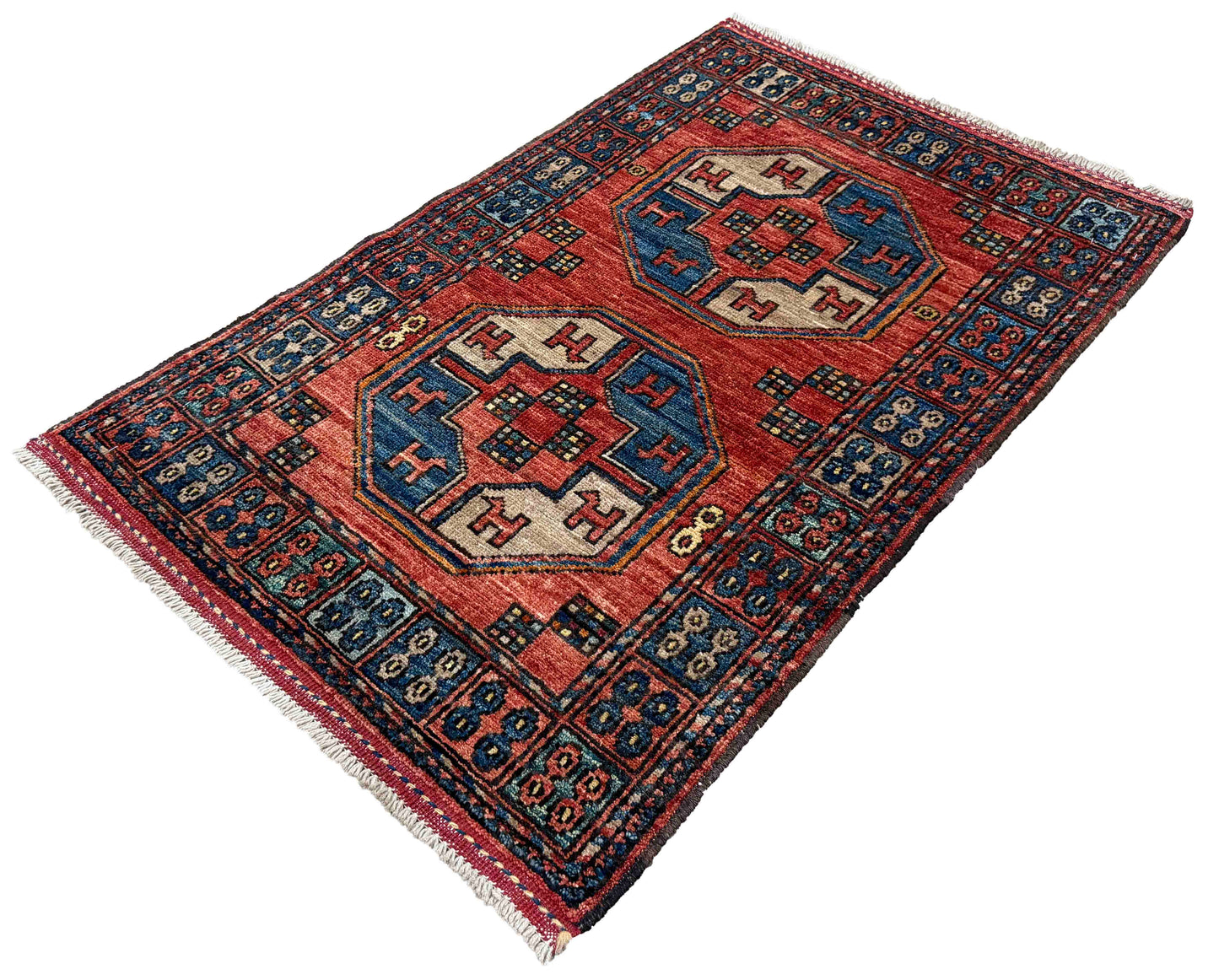 Custom-Made Ersari-Turkmen weave, Mazar Afghanistan 90x60cm | Rug# 27519
