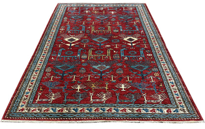 Custom-Made Turkmen weave Afghan, woven in Mazar-Sharif 244x150cm | Rug# 27510