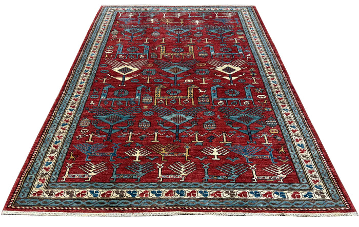 Custom-Made Turkmen weave Afghan, woven in Mazar-Sharif 244x150cm | Rug# 27510