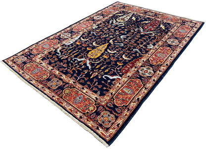 Custom-Made Turkmen weave Afghan, woven in Mazar-Sharif 185x127cm | Rug# 27511