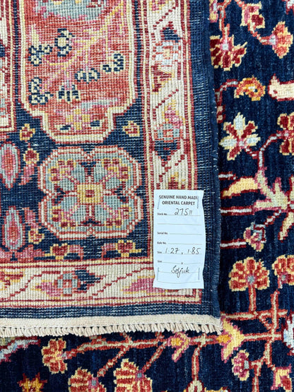 Custom-Made Turkmen weave Afghan, woven in Mazar-Sharif 185x127cm | Rug# 27511