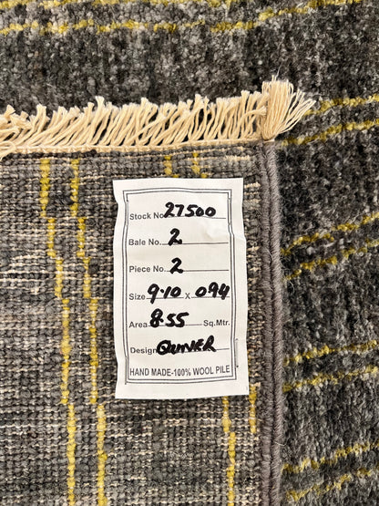 Custom-made modern designer rug, woven in Peshawar 910x94 cm | Rug# 27500