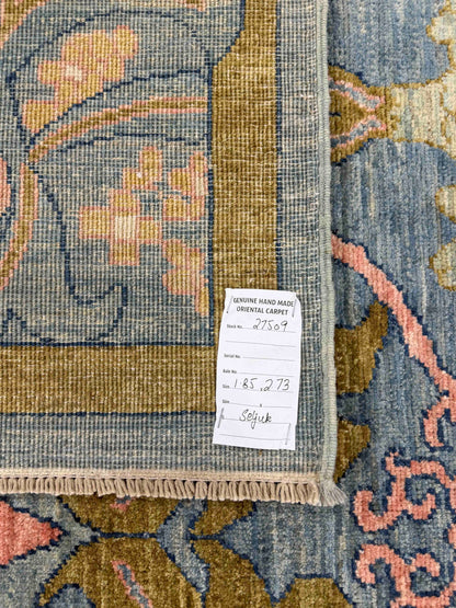 Custom-Made Turkmen weave Afghan, woven in Mazar-Sharif 273x185cm | Rug# 27509