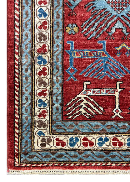 Custom-Made Turkmen weave Afghan, woven in Mazar-Sharif 244x150cm | Rug# 27510