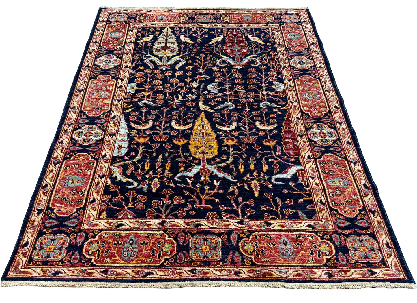 Custom-Made Turkmen weave Afghan, woven in Mazar-Sharif 185x127cm | Rug# 27511
