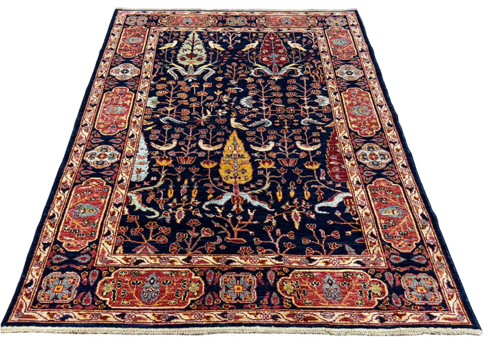 Custom-Made Turkmen weave Afghan, woven in Mazar-Sharif 185x127cm | Rug# 27511