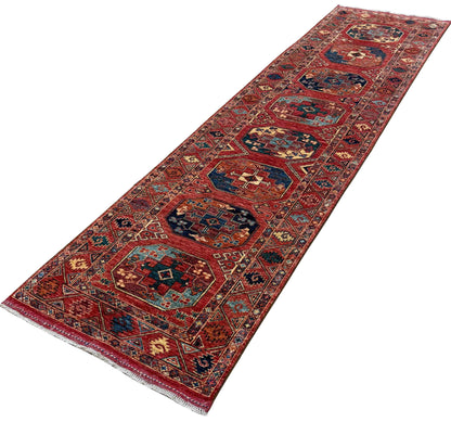 Custom-Made Ersari-Turkmen weave, woven in Khiva-Uzbekistan 323x84cm | Rug# 27513