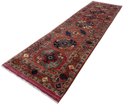 Custom-Made Ersari-Turkmen weave, woven in Khiva-Uzbekistan 300x86cm | Rug# 27516