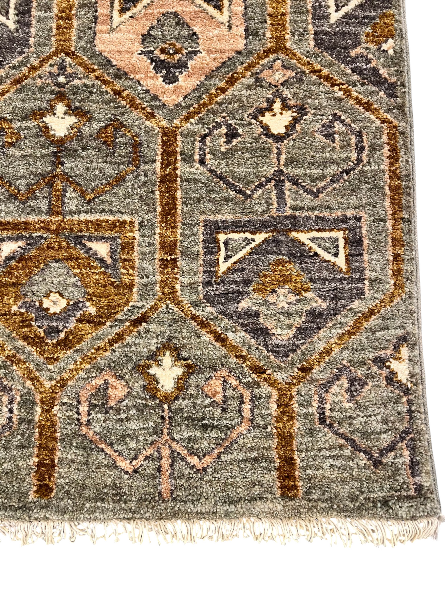 Custom-made modern designer rug, woven in Peshawar 606x92 cm | Rug# 27502