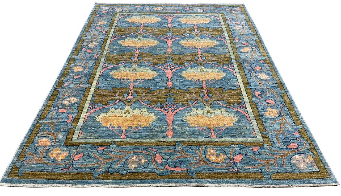 Custom-Made Turkmen weave Afghan, woven in Mazar-Sharif 273x185cm | Rug# 27509