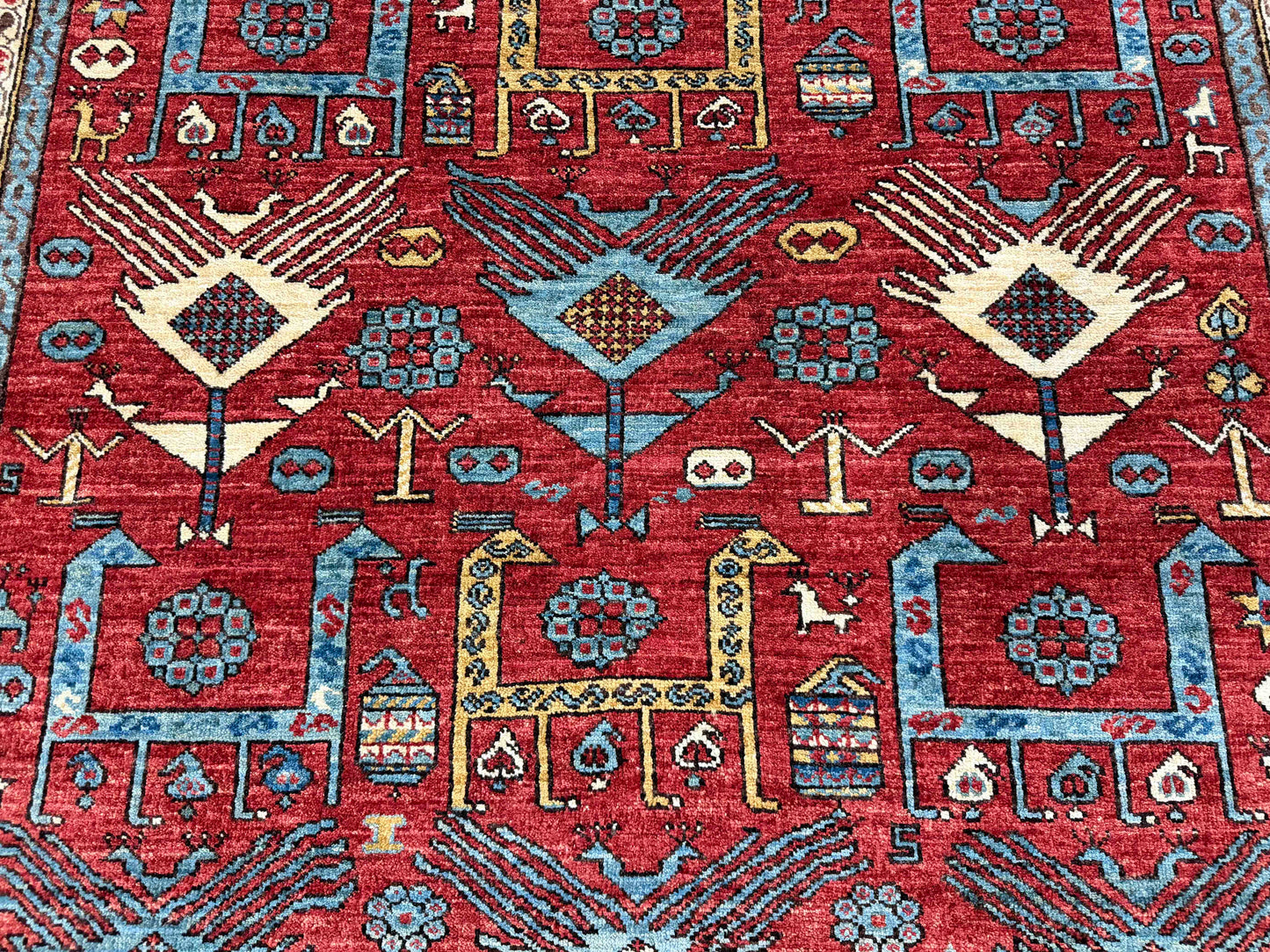 Custom-Made Turkmen weave Afghan, woven in Mazar-Sharif 244x150cm | Rug# 27510
