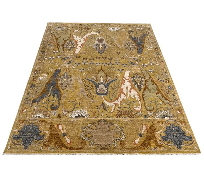 Custom-made Garous designer rug, woven in Peshawar 305x245 cm | Rug# 27503