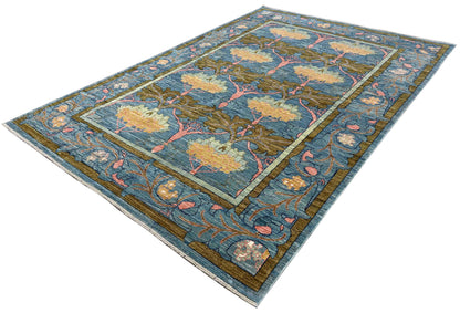 Custom-Made Turkmen weave Afghan, woven in Mazar-Sharif 273x185cm | Rug# 27509