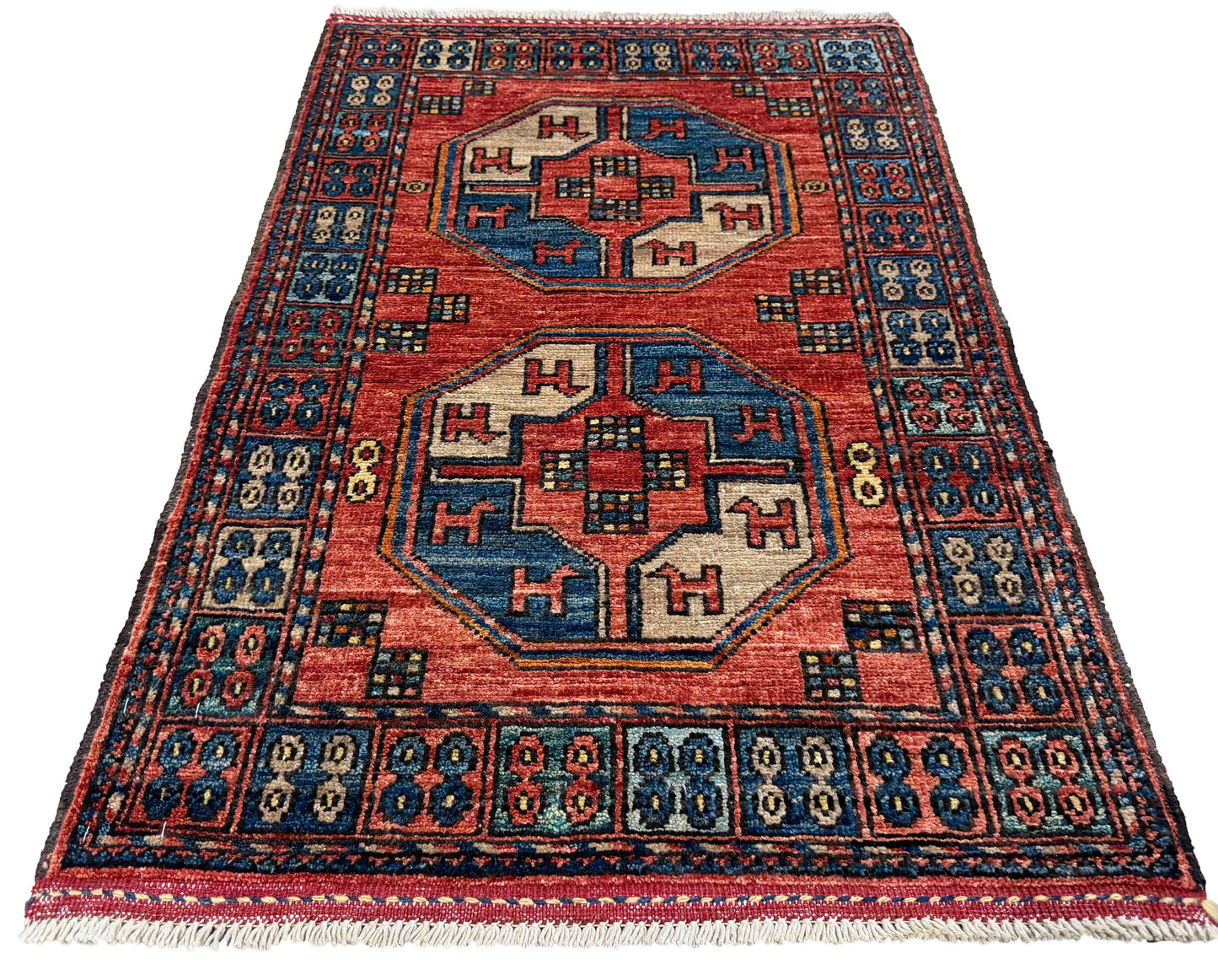 Custom-Made Ersari-Turkmen weave, Mazar Afghanistan 90x60cm | Rug# 27519
