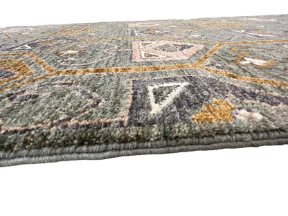 Custom-made modern designer rug, woven in Peshawar 606x92 cm | Rug# 27502