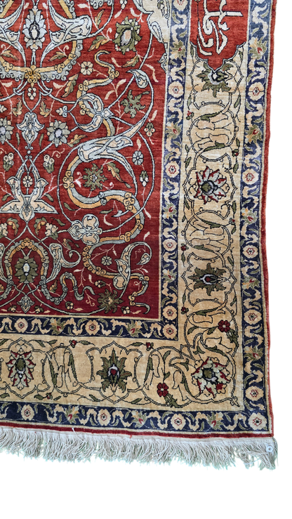Superfine, Herekeh, circa 1935 , pure silk pile 131x77cm | Rug# 11543