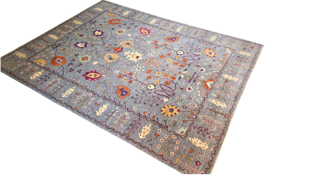 Custom-Made Afghan Tree-of-Life Rug, 355x272 cm | Rug# 27169