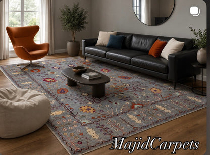 Custom-Made Afghan Tree-of-Life Rug, 355x272 cm | Rug# 27169