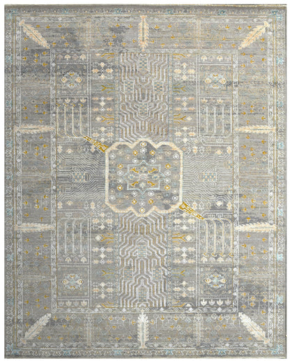 Contemporary Geometric Garden Design Rug 357x274 cm | Rug# 32080