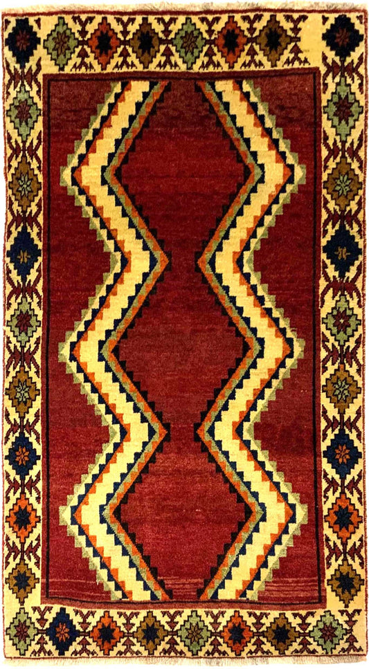 Vintage Persian Gabbeh 190x115cm | Rug# 6128