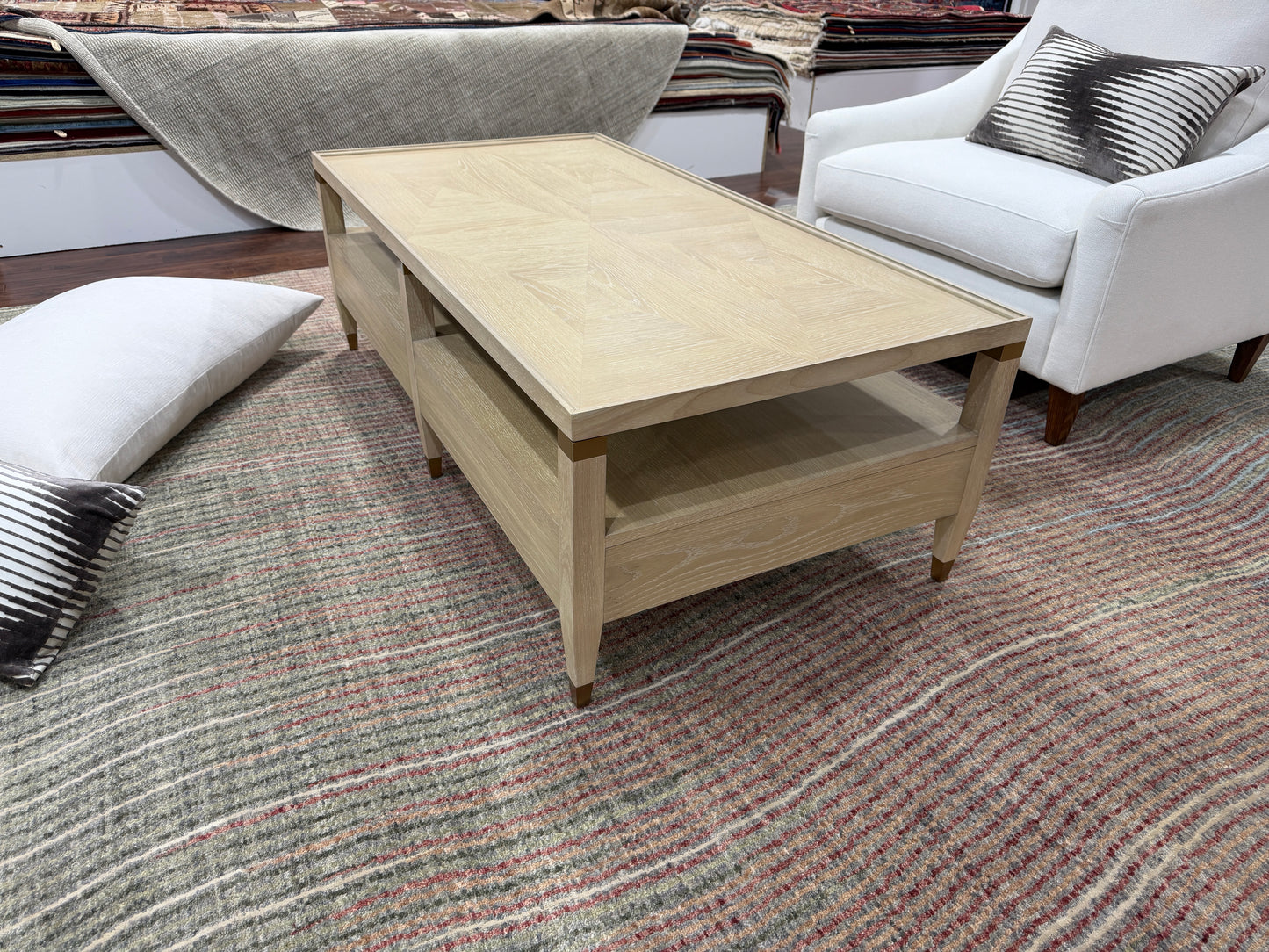 Modern Designer Rug in wool and silk,  376x278cm | Rug# 27211