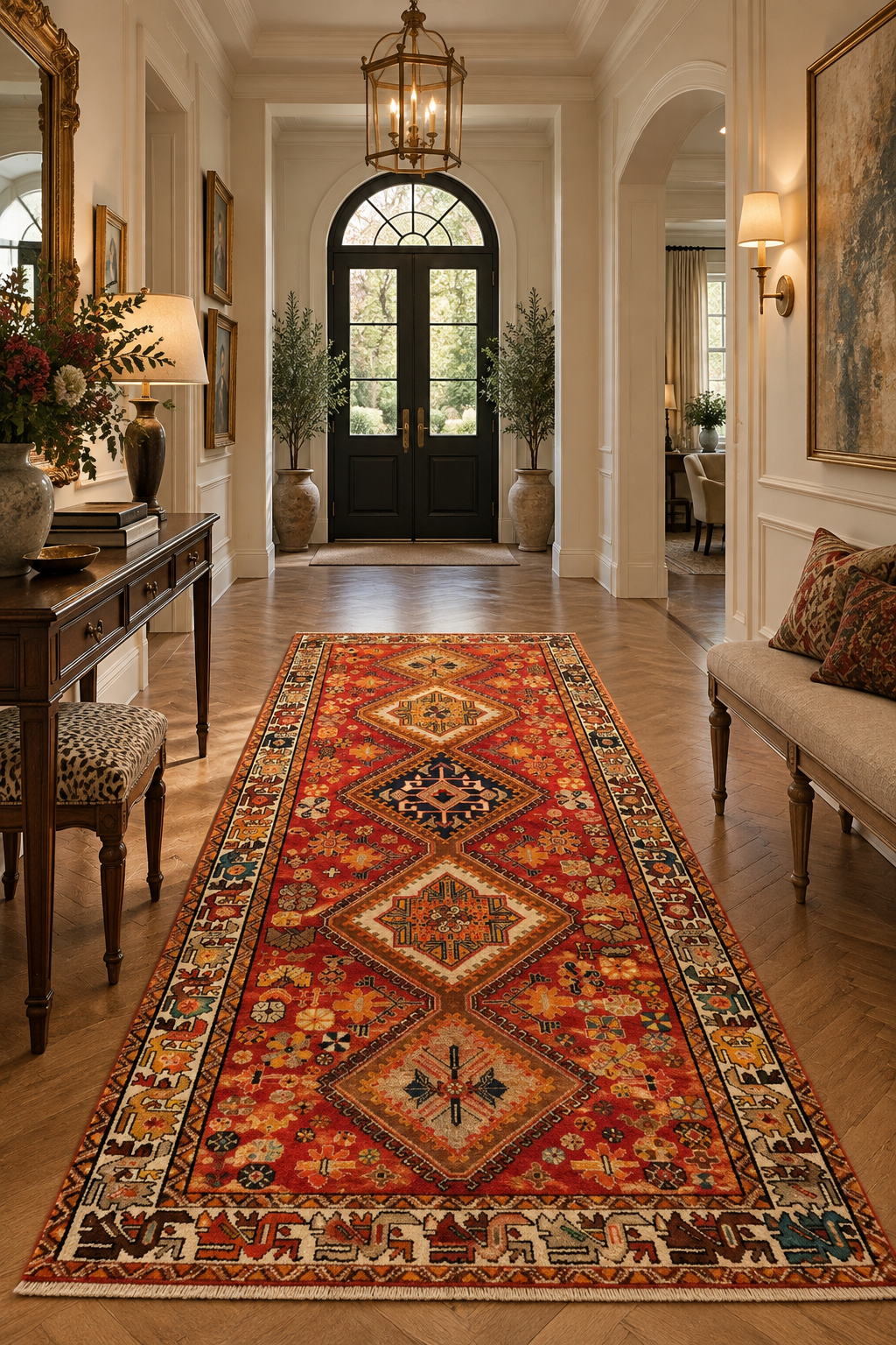 Vintage Qashqai Tribal- Nomadic Rug 290x150 cm | Rug# 5949