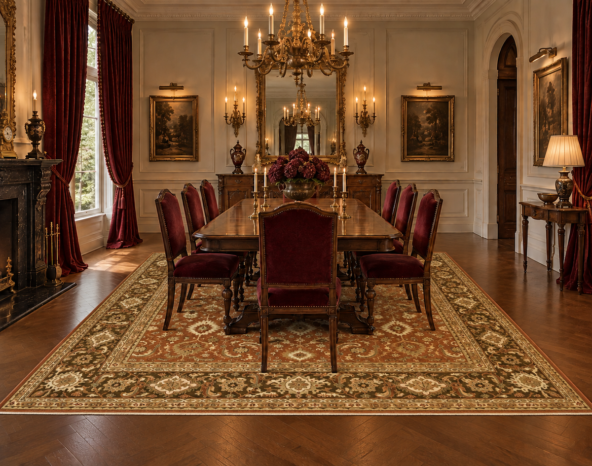 19th century  Serapi design, newly made Carpet, Jaipur India, 365x271 cm | RUG#  32245