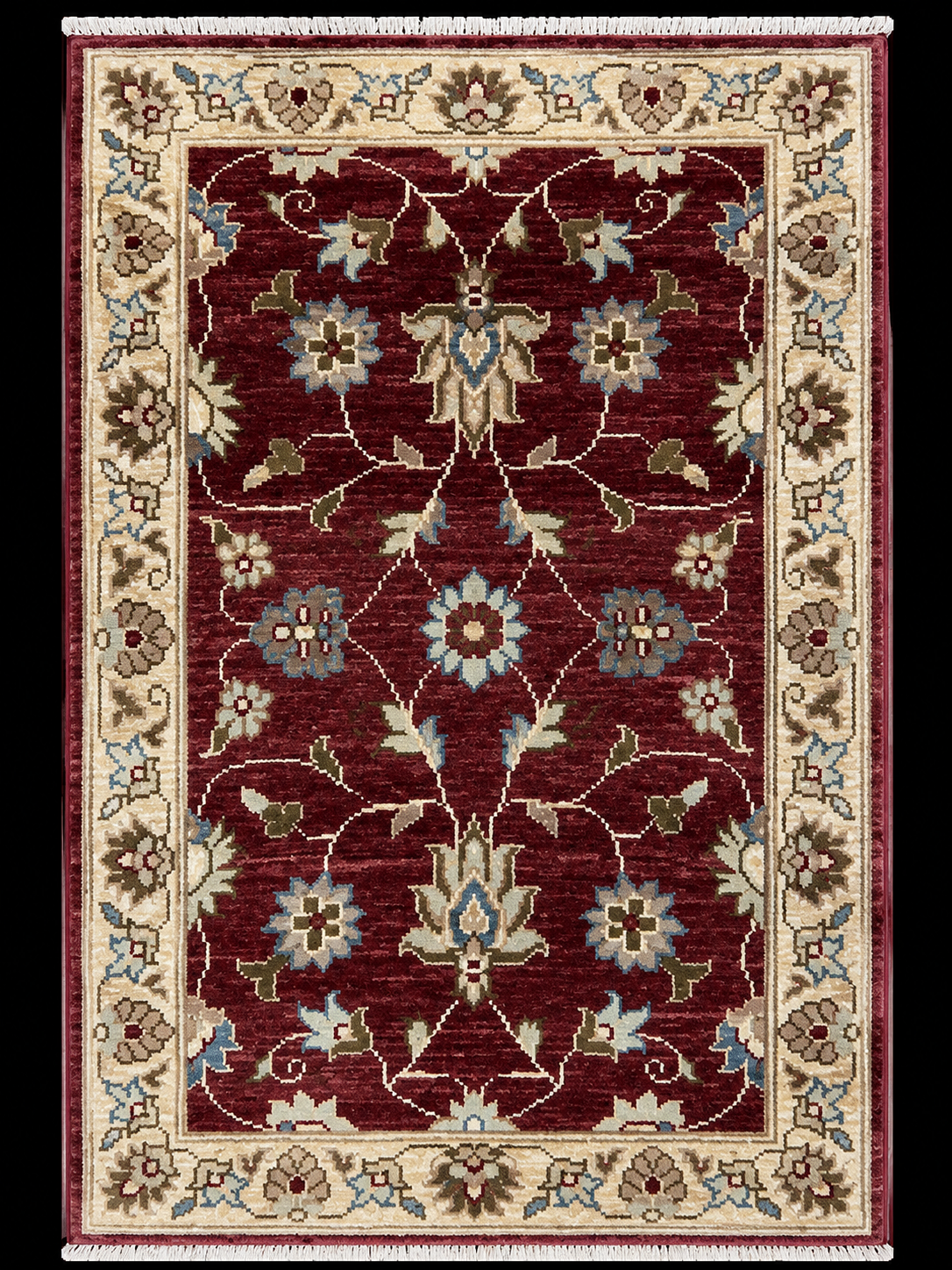 Hand-Knotted Traditional Floral Rug 90x60cm | Rug# 26251 ( better photos)