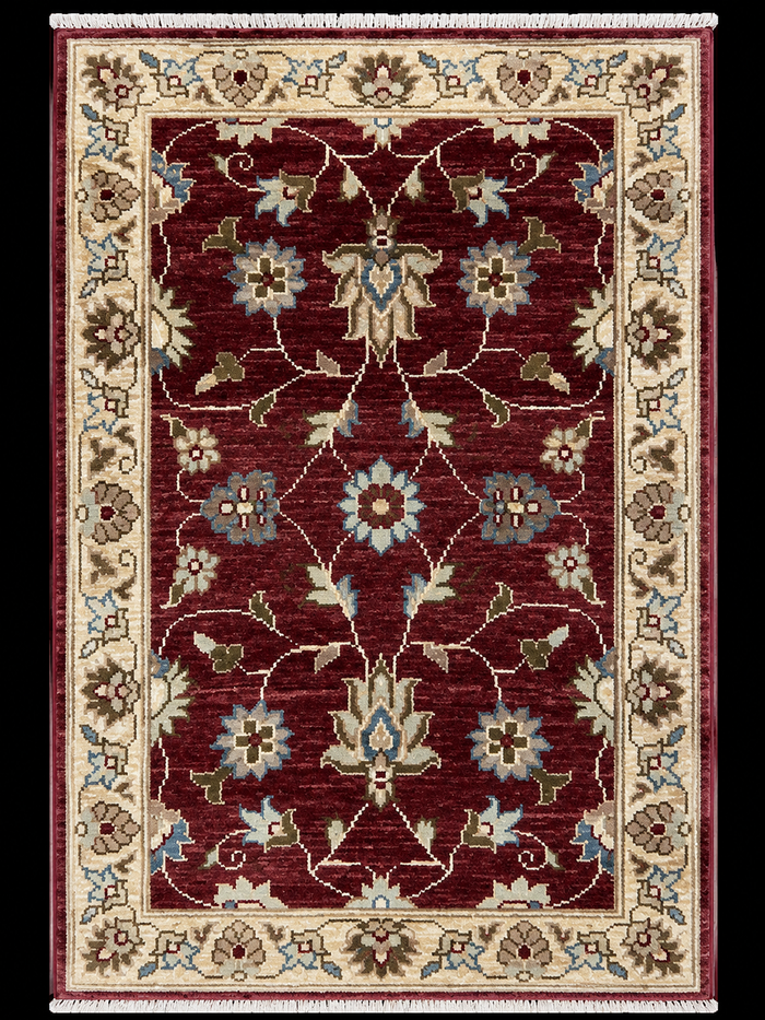 Hand-Knotted Traditional Floral Rug 90x60cm | Rug# 26251 ( better photos)