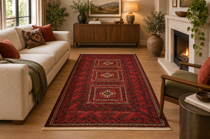 Fine Persian Quchan Balouch Rug 214x118 cm | Rug# 18517