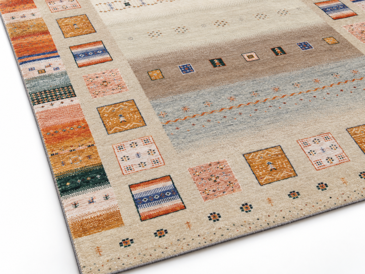 Hand-Knotted Luri-Baft Gabbeh Landscape Rug 307x201 cm | Rug# 32670