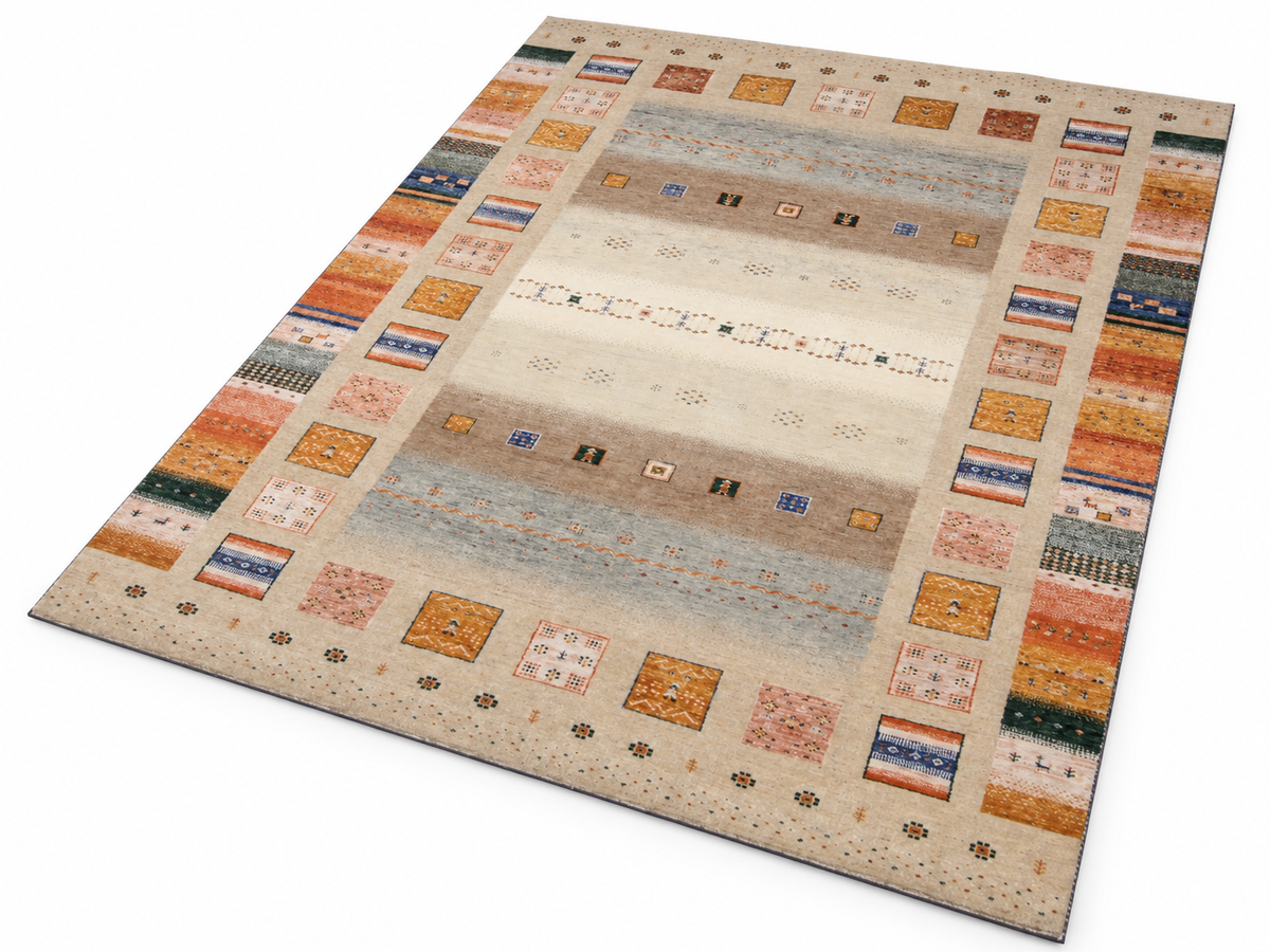 Hand-Knotted Luri-Baft Gabbeh Landscape Rug 307x201 cm | Rug# 32670
