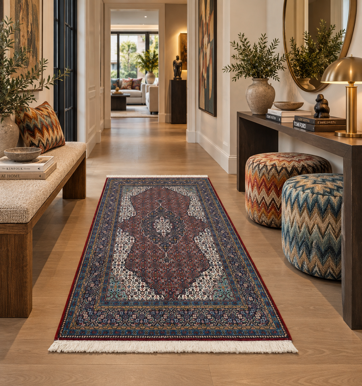 Hand knotted vintage Tabriz Mashayekhi rug 156×105 cm | Rug# 11507